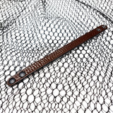 TADO VITO Unisex Leather Hand Carved Bracelet Reptile 3D Embossed Brown