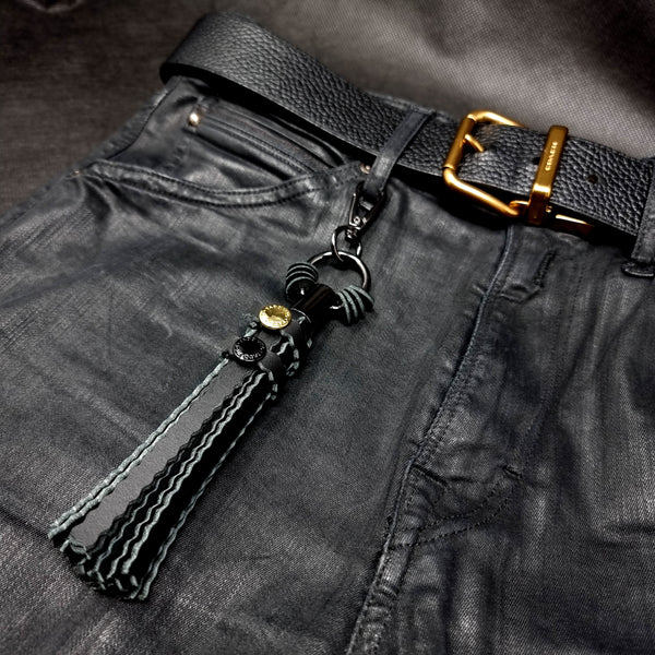The Shadow Walker Black Leather Tassel Accessory