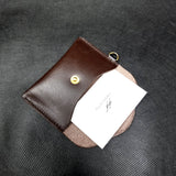 Dark Brown Leather Card Wallet Case Holder Unisex