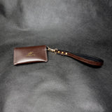 Dark Brown Leather Card Wallet Case Holder Unisex