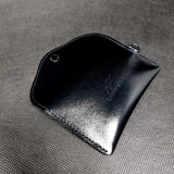 Shiny Black Leather Card Wallet Case Holder Unisex