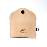 Natural Leather Card Wallet Case Holder Unisex