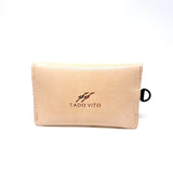 Natural Leather Card Wallet Case Holder Unisex