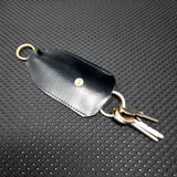 Black Leather Bell Shape Key Holder Key Ring