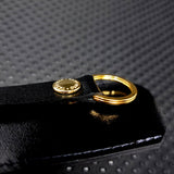Black Leather Bell Shape Key Holder Key Ring