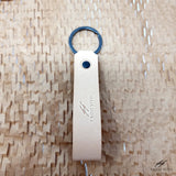 Personalised Leather Keyring With Split Ring Personalised gift (20mm wide)