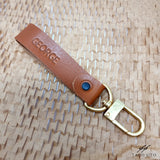 Personalised Leather Keyring With Snap Hook Clip Personalized gift