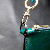 TADO VITO VERDE Leather Clutch With Detachable Chain