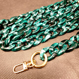 TADO VITO VERDE Leather Clutch With Detachable Chain