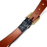 Black Crocodile Embossed Cowboy Belt