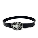 Leather Belt Two Horses