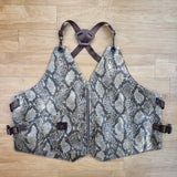 Python Foiled Leather Vest