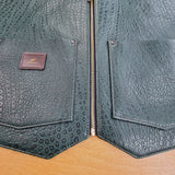 Green Lamb Leather Vest