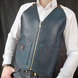 Dark Teal Lamb Leather Vest
