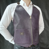 Purple Lamb Leather Vest