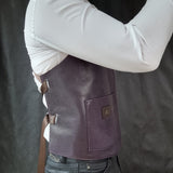 Purple Lamb Leather Vest