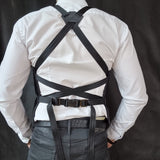 Black Crocodile Embossed Leather Vest