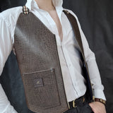 Brown Lamb Leather Vest