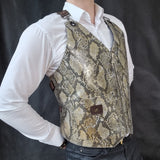 Python Foiled Leather Vest