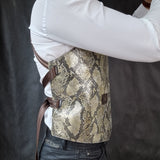 Python Foiled Leather Vest
