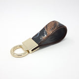 TADO VITO Leather Feathers Birds Wild Life Coated Cotton Keyring