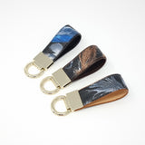 TADO VITO Leather Feathers Birds Wild Life Coated Cotton Keyring