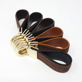 TADO VITO Leather Brown Stripes Strap Keyring