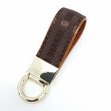 TADO VITO Leather Brown Stripes Strap Keyring