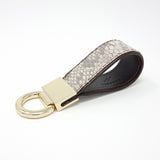 TADO VITO Leather Grey Snake Coated Cotton Keyring