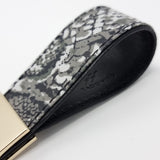 TADO VITO Leather Grey Reptile Coated Cotton Keyring