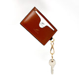 TADO VITO Leather Card Wallet Case Holder Brown Vertical