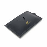 TADO VITO Black Leather Card Wallet Case Holder Vertical