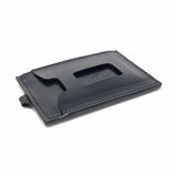 TADO VITO Black Leather Card Wallet Case Holder Vertical