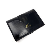 TADO VITO Foldable Leather Card Wallet Case Holder Black