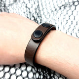 TADO VITO Fishing Angling Unisex Leather Bracelet Custom Heat Imprint Gift Dark Brown