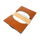 TADO VITO Foldable Leather Card Wallet Case Holder Brown