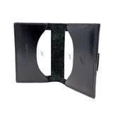 TADO VITO Foldable Leather Card Wallet Case Holder Black