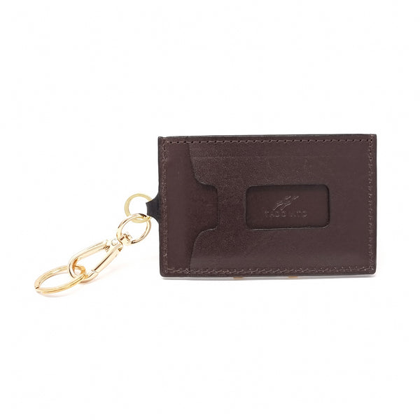 TADO VITO Dark Brown Leather Card Wallet Case Holder Vertical