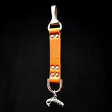 Brown Leather Keyring Accessory With Trout Fish Charm