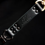TADO VITO Black Leather Keyring Accessory With 2 Swivel Hook Clasps