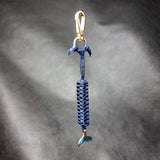 Golden Blue Tail Leather Weaved Accessory