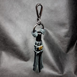 The Shadow Walker Black Leather Tassel Accessory