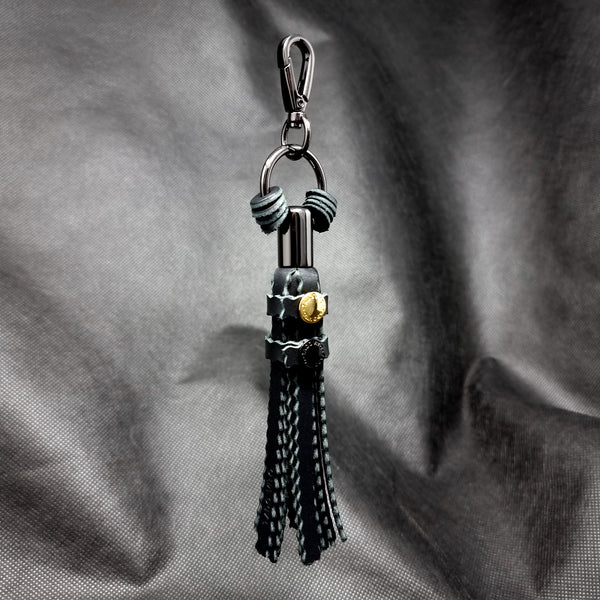 The Shadow Walker Black Leather Tassel Accessory