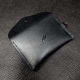 Infinity Black Leather Card Wallet Case Holder Unisex