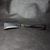 Infinity Black Leather Card Wallet Case Holder Unisex