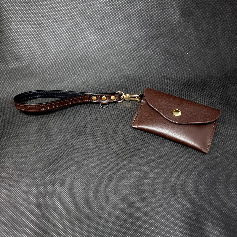 Dark Brown Leather Card Wallet Case Holder Unisex
