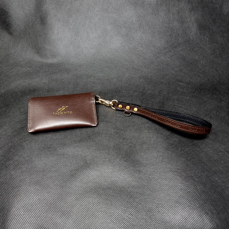 Dark Brown Leather Card Wallet Case Holder Unisex