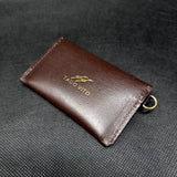 Dark Brown Leather Card Wallet Case Holder Unisex