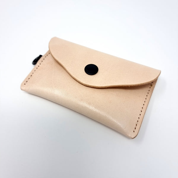 Natural Leather Card Wallet Case Holder Unisex