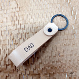 Personalised Leather Keyring With Split Ring Personalised gift (20mm wide)